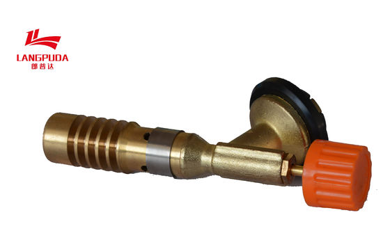 Gas de cerámica el 12cm portátil plástico de cobre amarillo del butano de la boca del arma de llama del CE