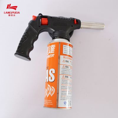 Encendedor portátil de la antorcha del gas del butano del metal que acampa los 22cm