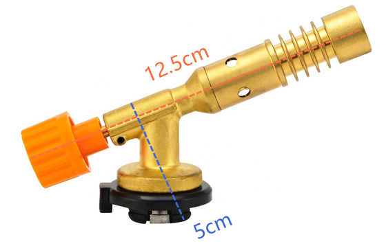 Lanzallamas portátil plástico de cobre amarillo de la antorcha de la calefacción de gas 1300C